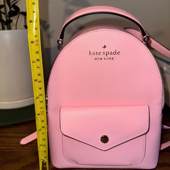 Authentic NWOT Kate Spade Pink Backpack with Gold Hardware - Picture 9 of 9